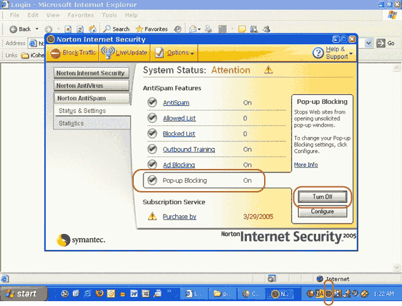 Norton Internet Security Options